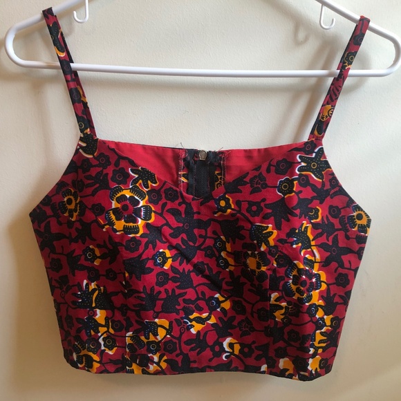 Custom made kitenge crop top (made in East Africa) - Picture 1 of 4